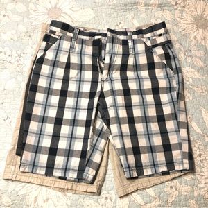 Blue & White Plaid Shorts